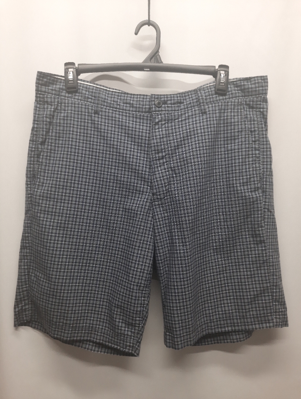 Gap Mens Plaid Shorts Size 38 Blue Navy Vintage 2008 100% Cotton 10.5" Inseam